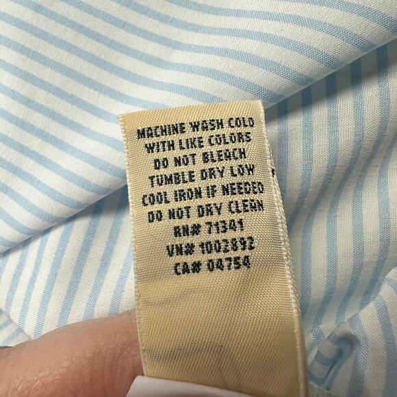 LL Bean Pullover Womens 2X Blue Everyday SunSmart Woven Lake Stripe 1/4 Zip New - Picture 7 of 10